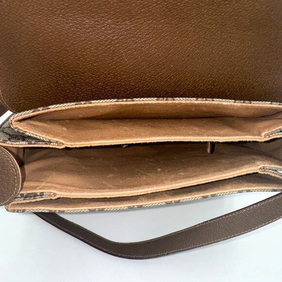 Gucci Vintage‎ GG Monogram Supreme Sherry Line Flap Adjustable Crossbody Bag - Picture 10 of 16